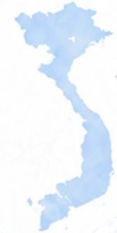 Carte du Vietnam en lavis bleu